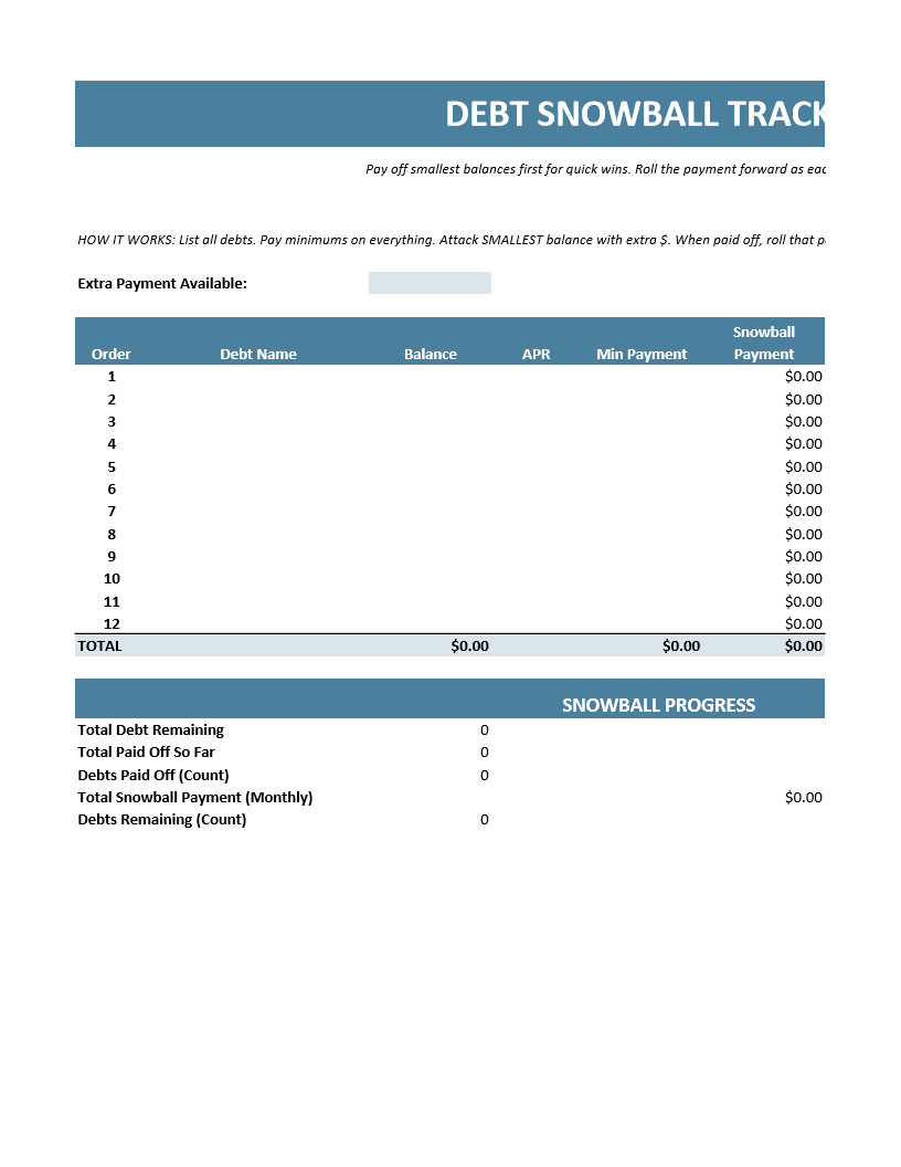 Debt Snowball Tracker