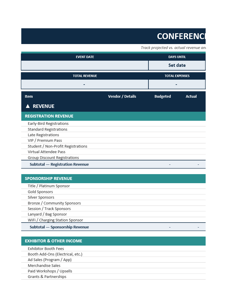 Conference Budget