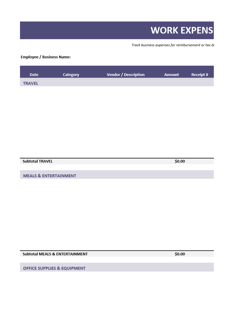 Work Expenses