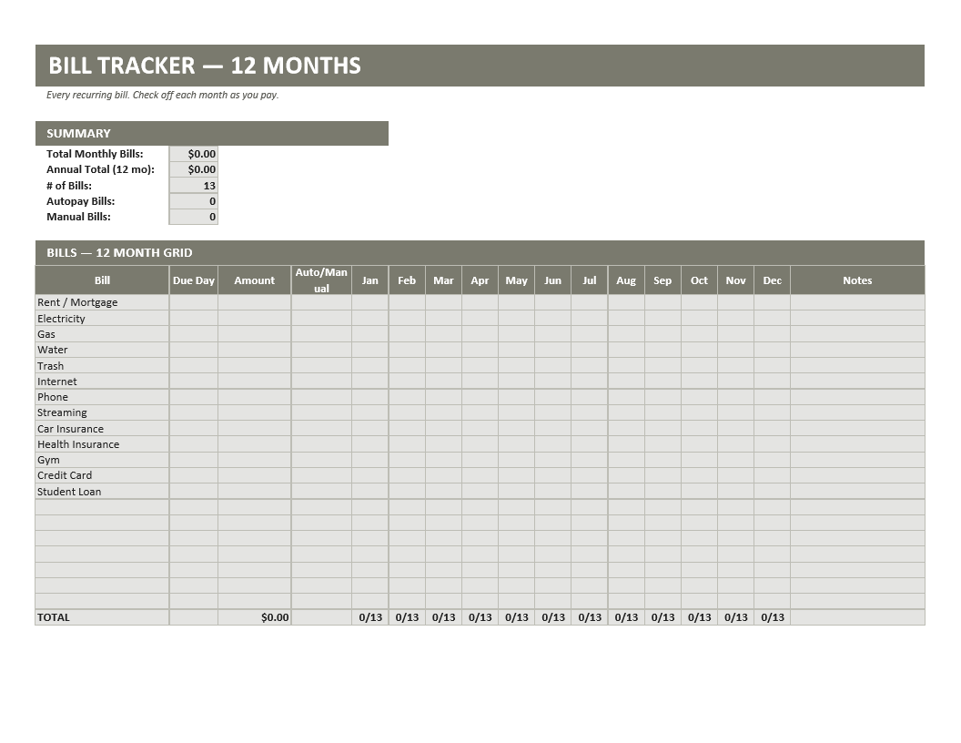 04 Bill Tracker