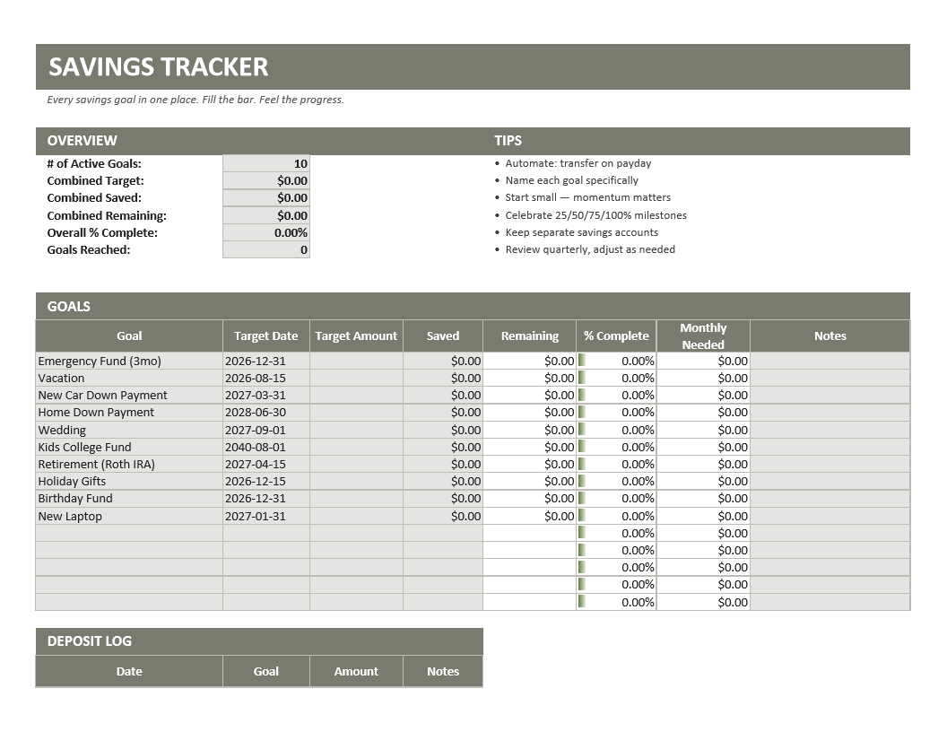 05 Savings Tracker