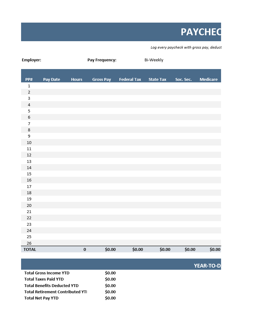 Paycheck Tracker