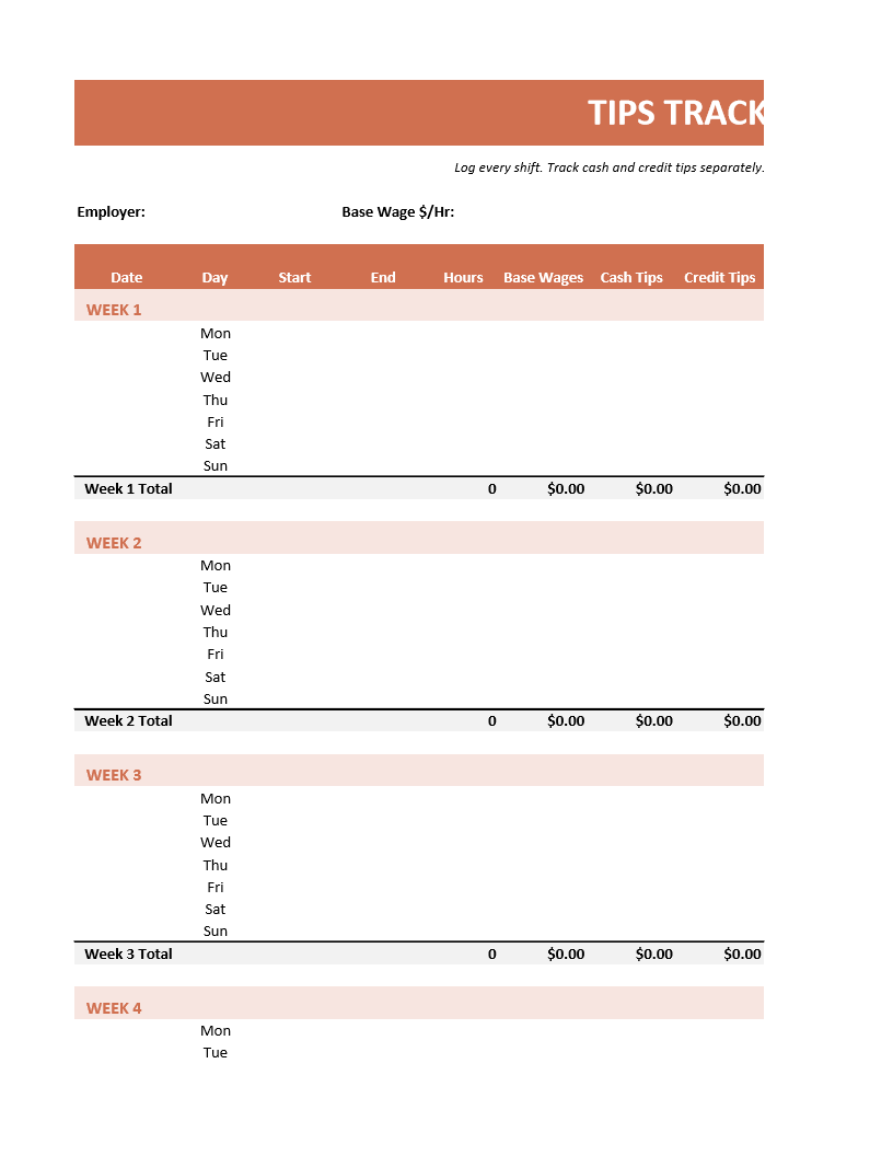 Tips Tracker
