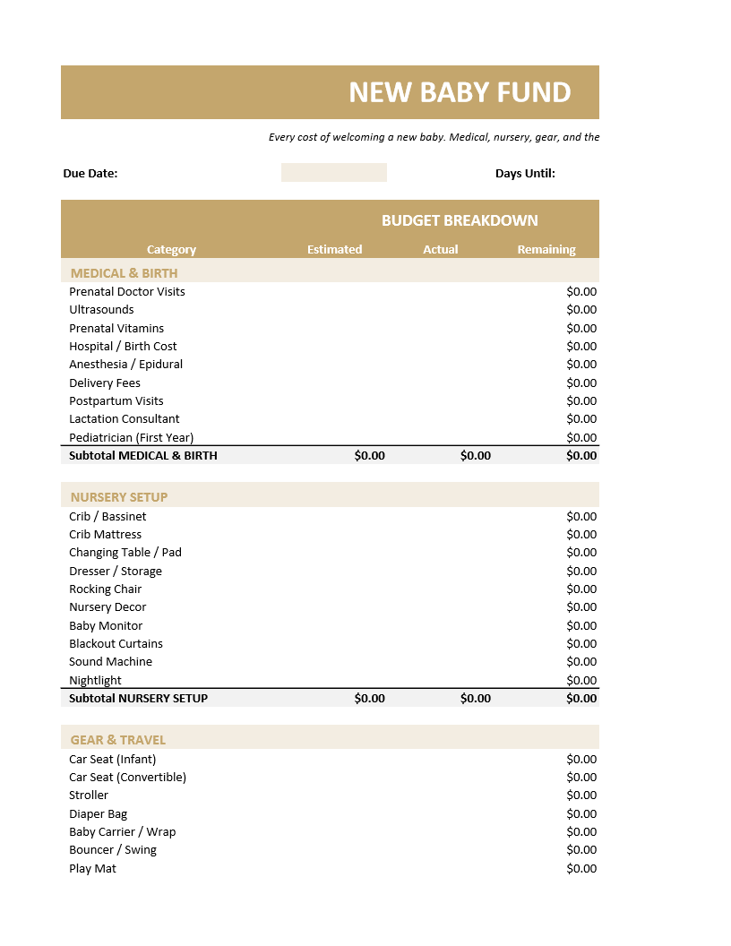 New Baby Fund