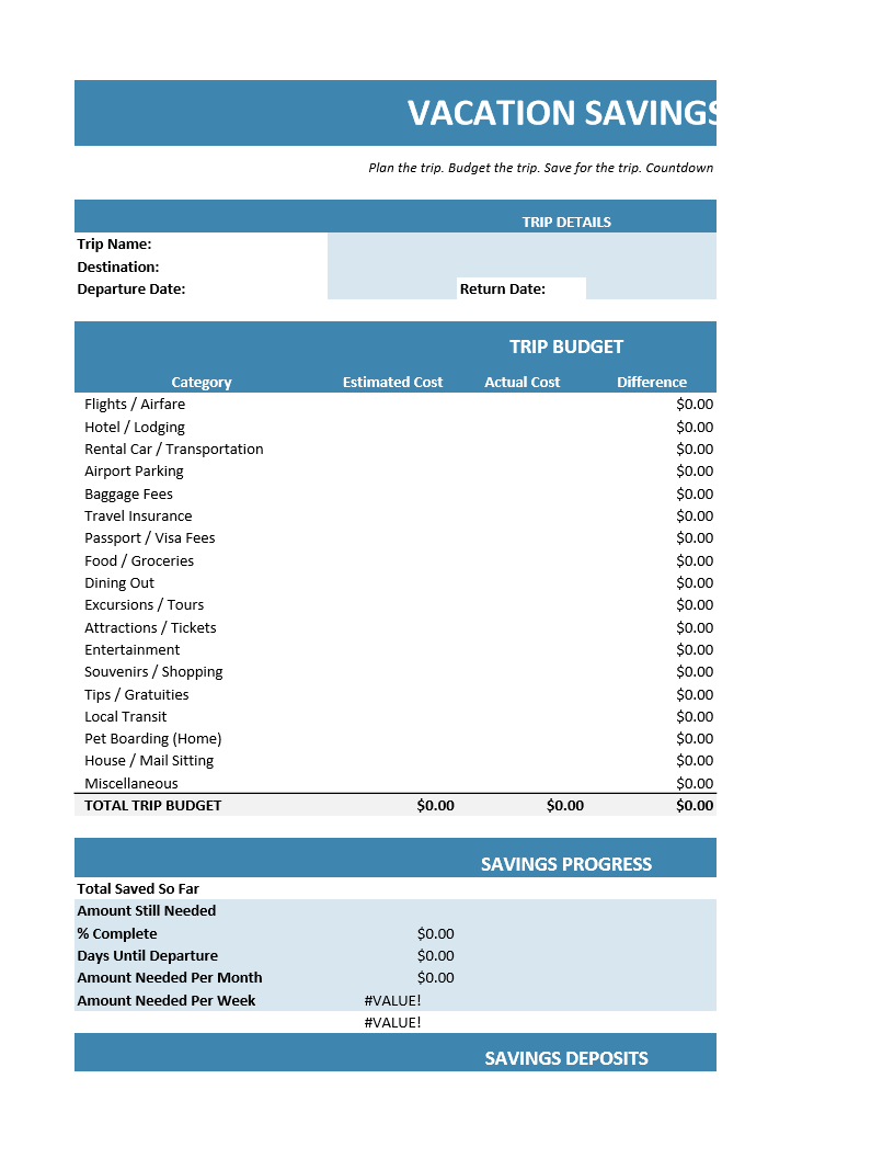 Vacation Savings