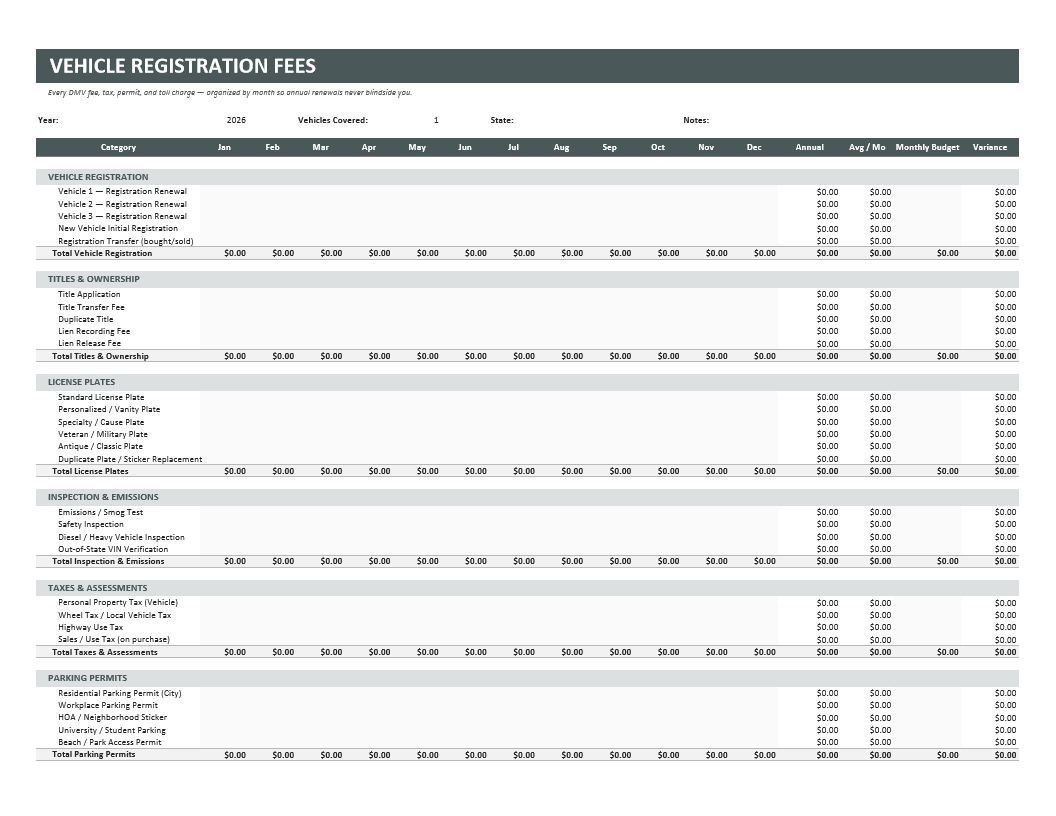Registration Fees