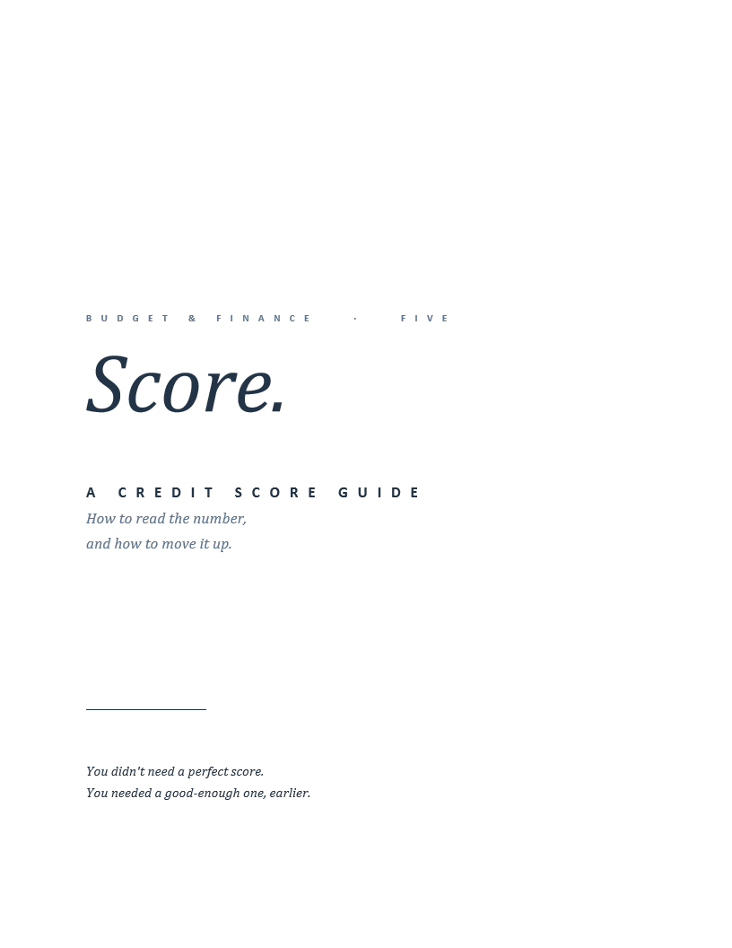 Credit Score Guide