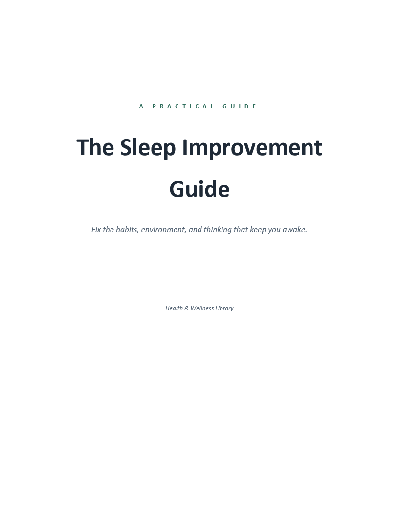 Sleep Improvement Guide