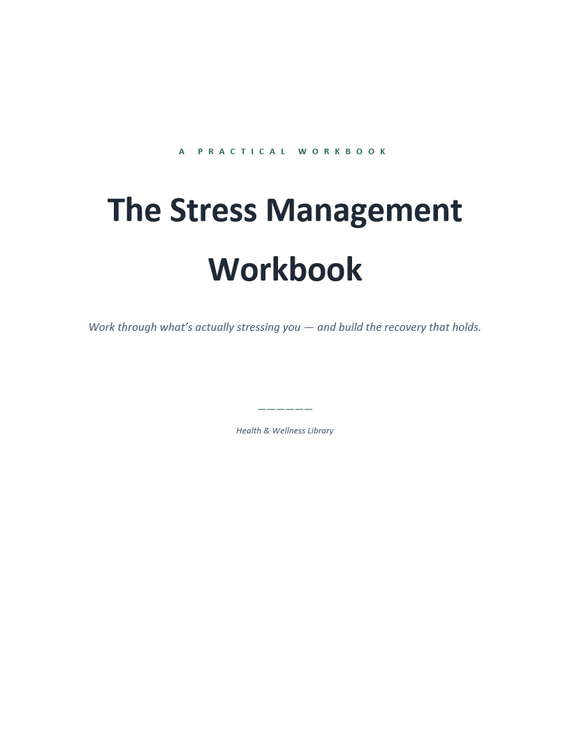 Stress Management Workbook