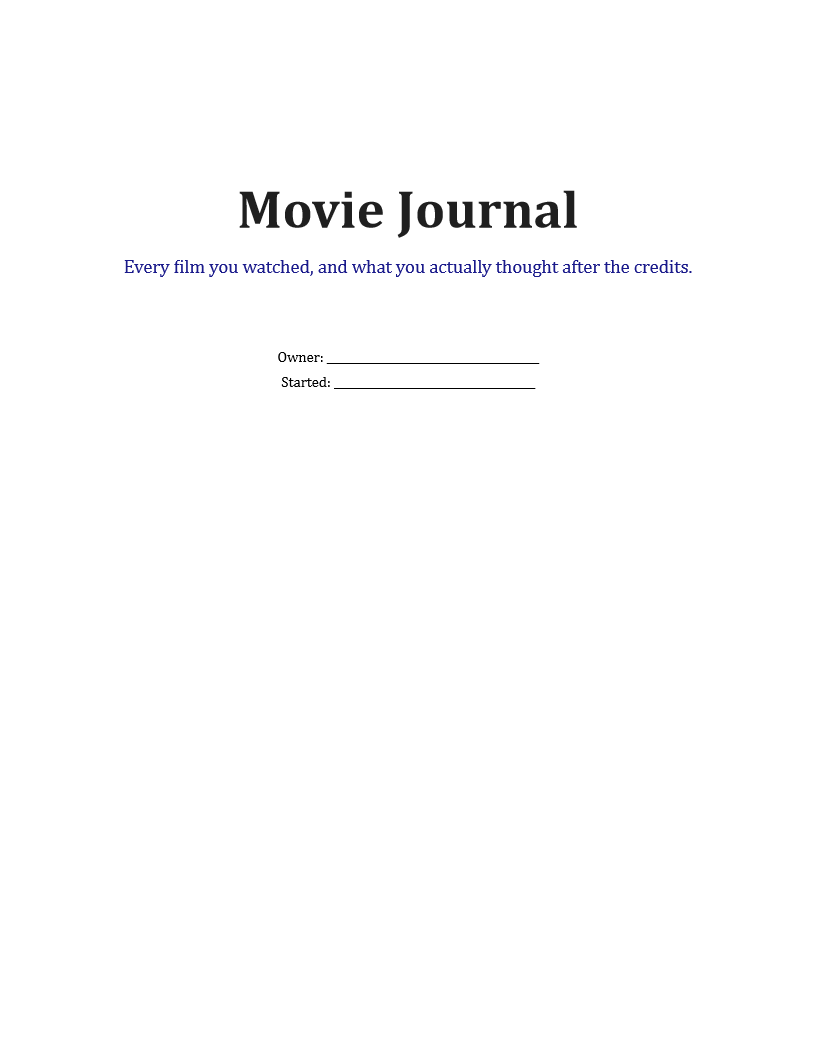 Movie Journal