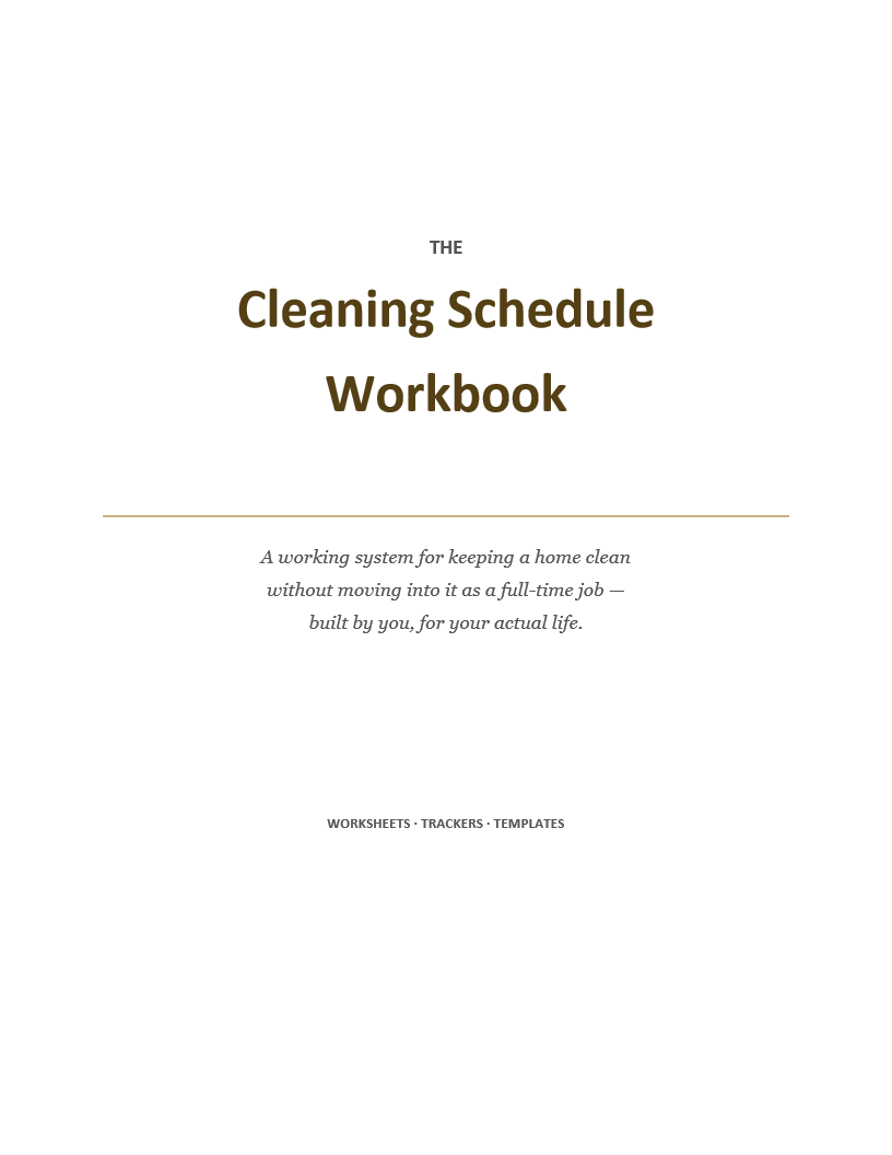 The Cleaning Schedule Workbook