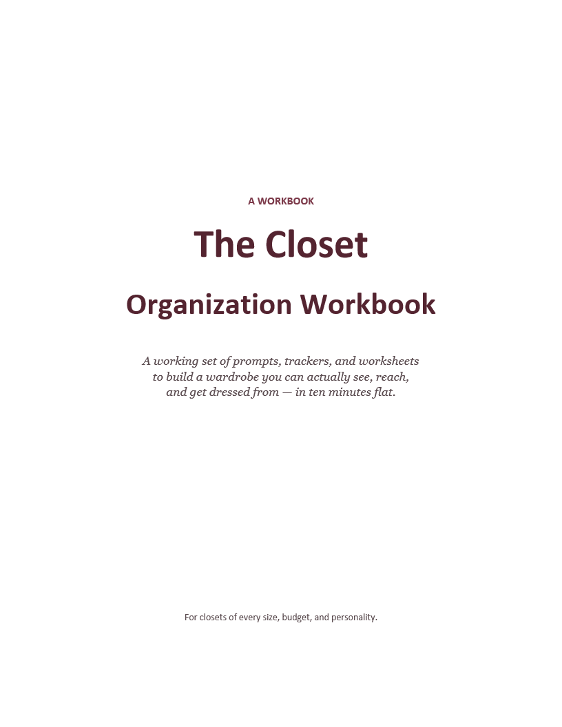 The Closet Organization Workbook