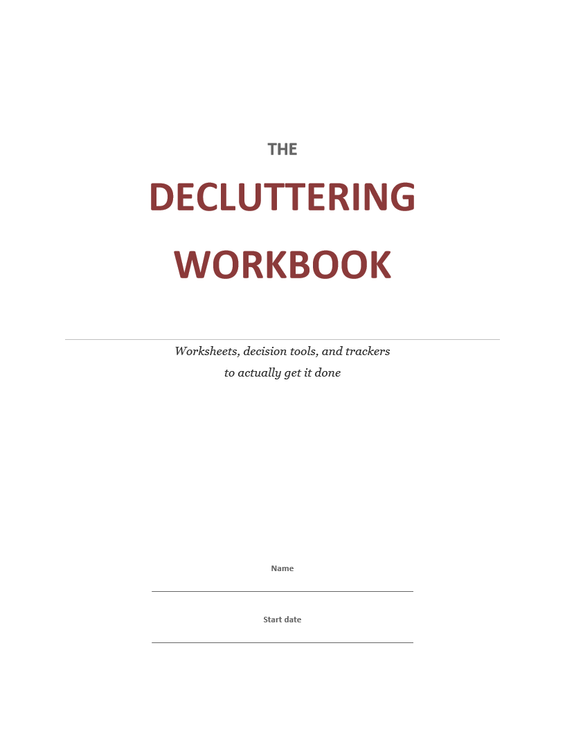 The Decluttering Workbook