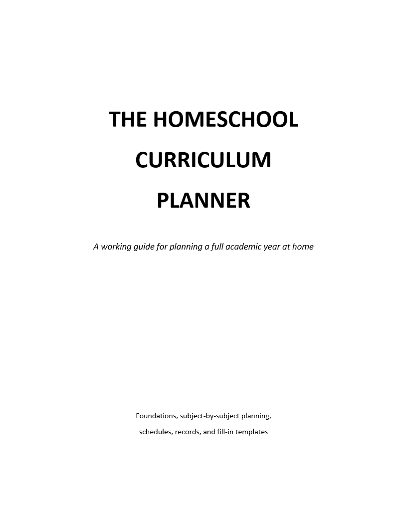 The Homeschool Curriculum Planner