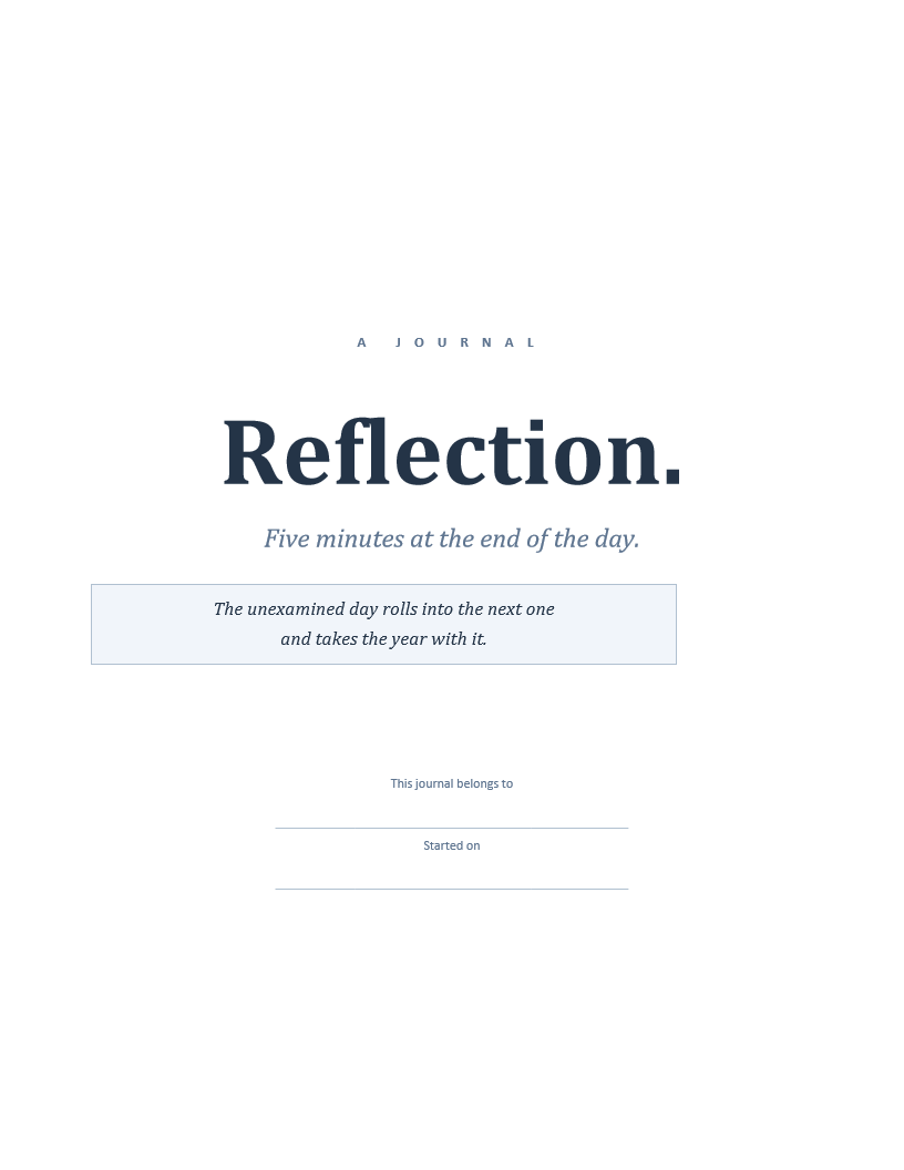 Daily Reflection Journal