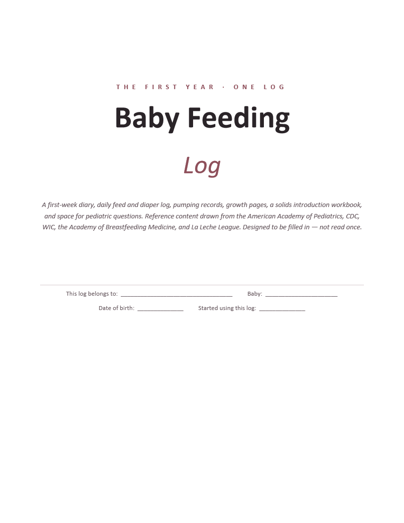 Baby Feeding Log