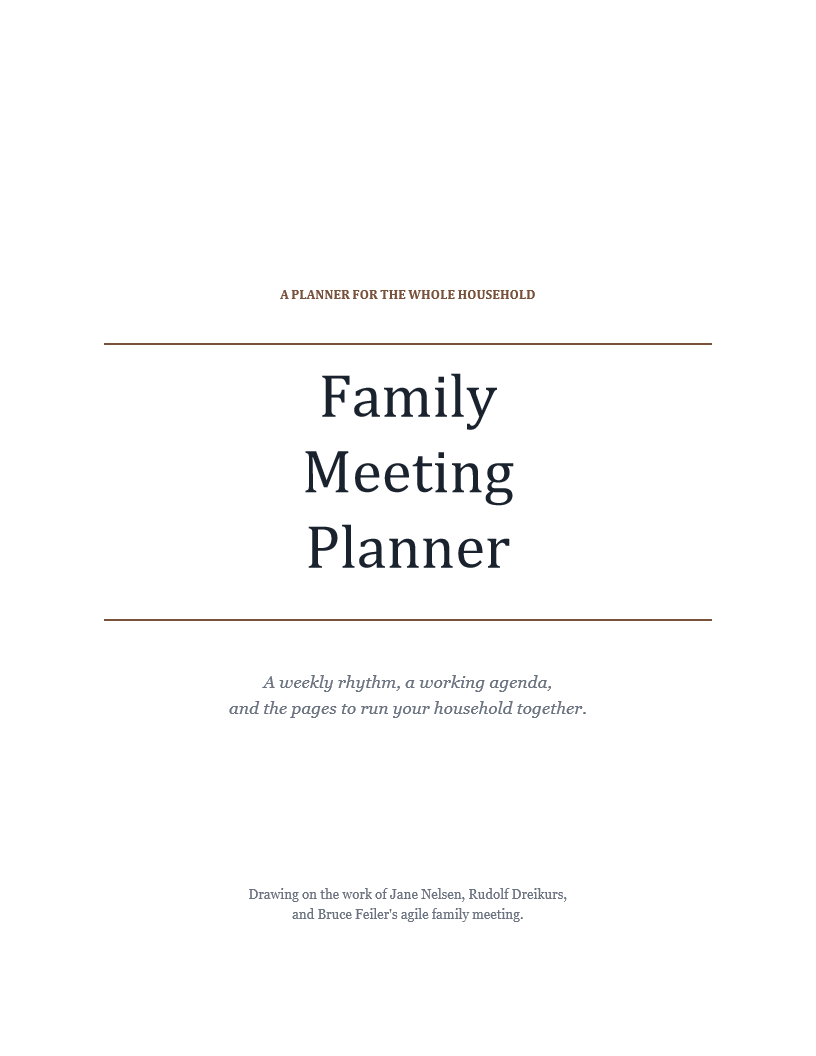 Family Meeting Planner