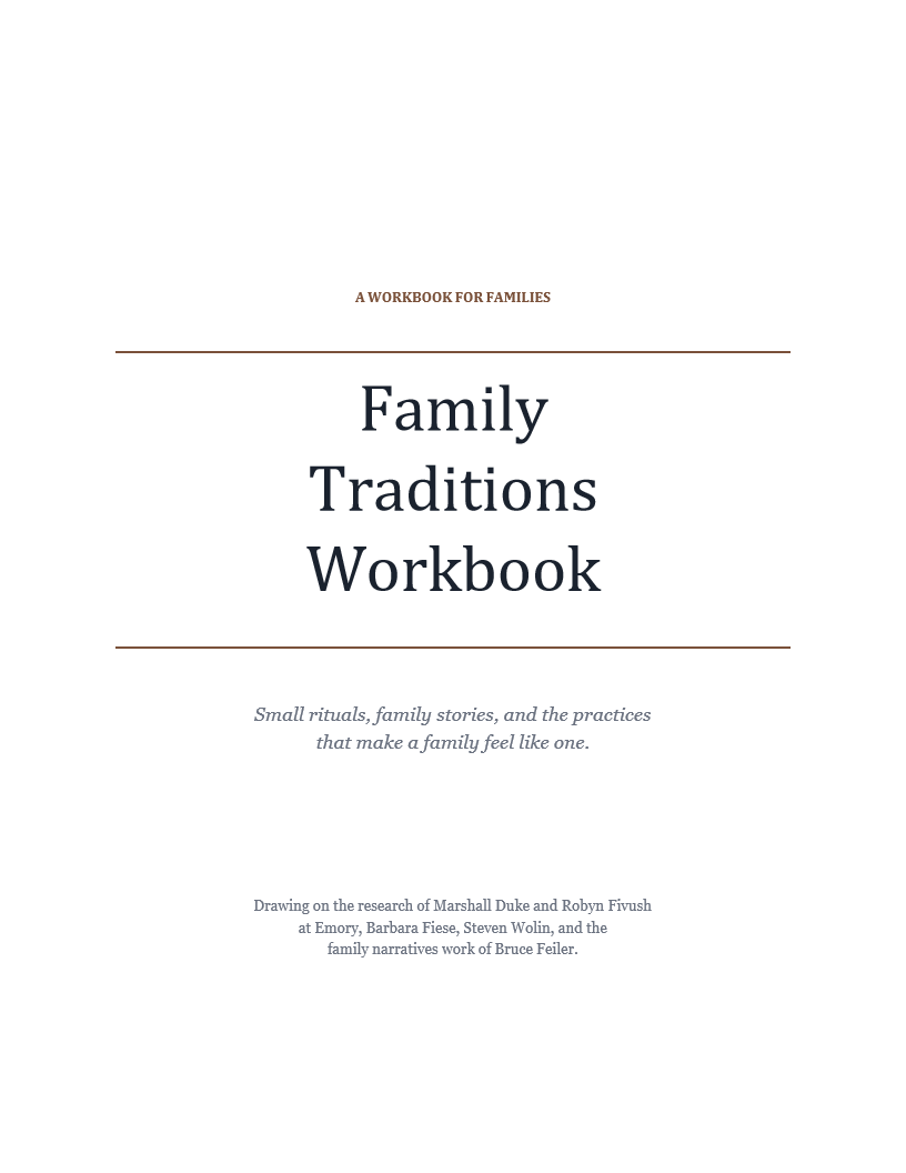 Family Traditions Workbook