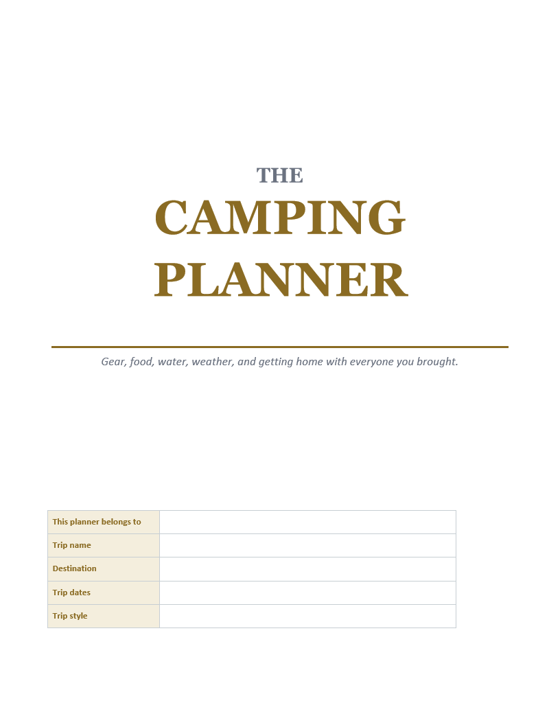 Camping Planner