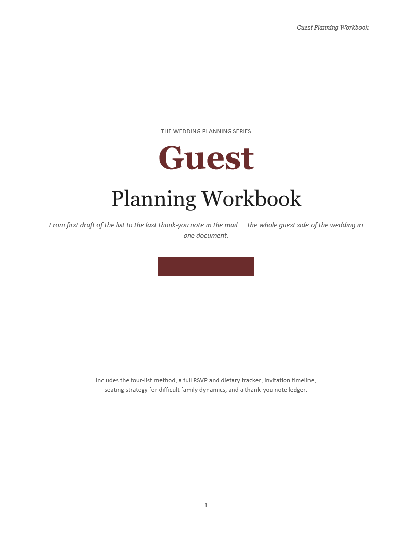 Guest Planning Workbook