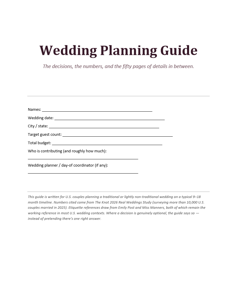 Wedding Planning Guide